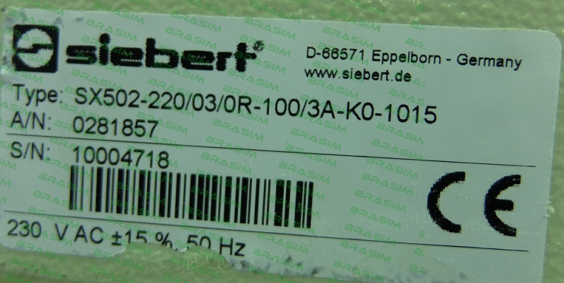 Siebert-SX502-220/03/0R-100/3A-K0-1015  price