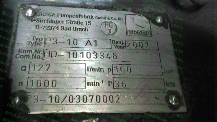 Uraca-P3-10Al-40/160bar price