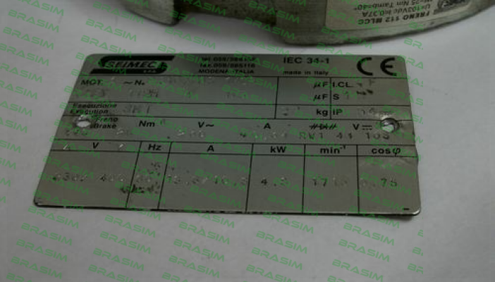 Seimec (Rossi)-27407/08 1/08 obsolete,replaced by HBV 112M 4 - 4 kW  price