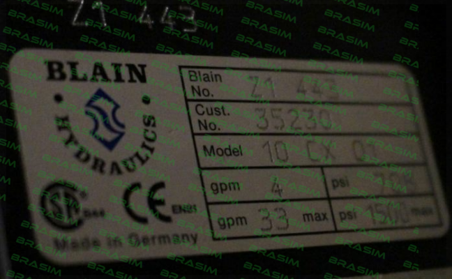 Blain Hydraulics-102322(Serien Nr.Z1 443)  price