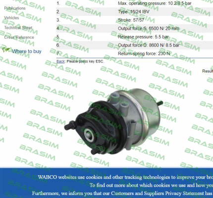 Wabco-04454107764  price