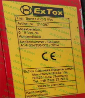 ExTox Gasmess-Systeme-SENS CO2-5-IR4 obsolete, replacement Sens CO2-5-IR2  price