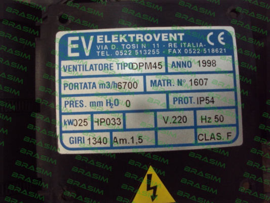 ELEKTROVENT-DPM45 - replaced with Type VN - Wall ER 454 M - 0.25 kW price