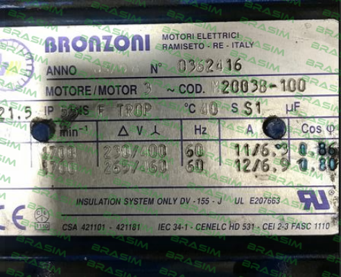 Bronzoni-M2083B1100.0040 price