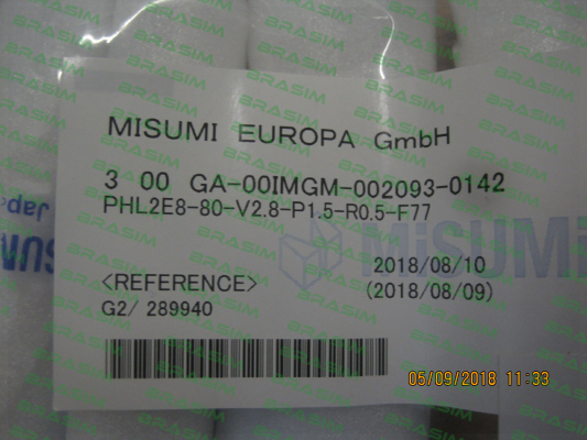 Misumi-PHL2E8-80-V2.8-P1.5-R0.5-F77  price