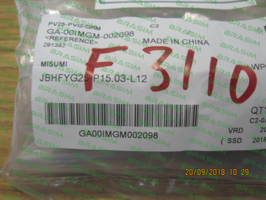 Misumi-JBHFYG25-P15.03-L12  price