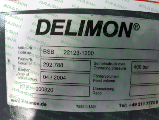 Bijur Delimon-BSB 22123-1200 obsolete, replaced by BSB01A03OA02 price