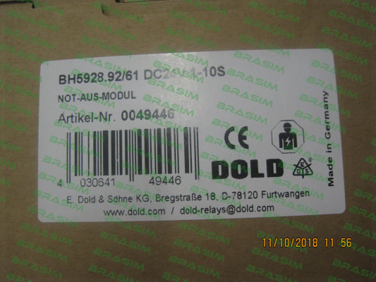 Dold-Art. No. 0053813, Type:BH5928.92/61 DC24V 1-10S  price