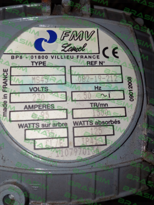 FMV-Lamel (now Ziehl Abegg)-MS45, 082-19-212 REPLACED BY MK34 # 5001029155 price