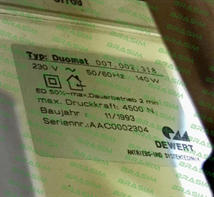 DEWERT-AAC0002304 obsolete,no replacement or alternative price