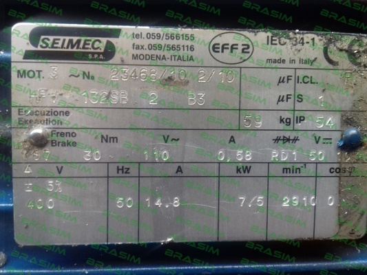 Seimec (Rossi)-EFF2 IEC 34-1 REPLACED BY HBV 132SB 2 400-50 B3 price