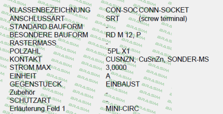 Burkert-P/N: 00917116, Type: SV-BU SCH 5PL RD M12 KUPPL-BU PG 7 S713 price