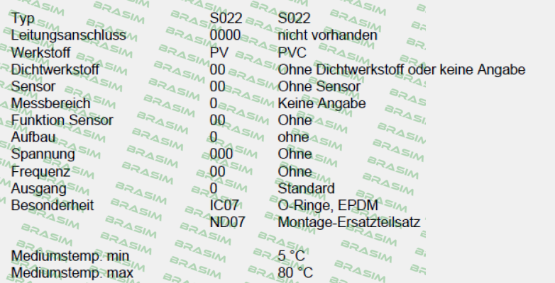 Burkert-P/N: 00560854, Type: S022-0000-PV00-00-0-00-0-000/00-0 * IC07+ND07 price