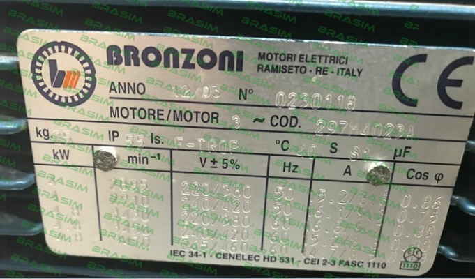 Bronzoni-0230118 ( OEM code RCOMV 00021  ) price