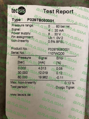 Tecsis (WIKA Group)-P3297B08001 price