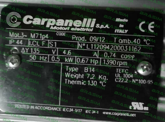 Carpanelli-M71p4 price