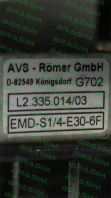 Avs Römer-EMD-S1/4-E30-6F-024/=-NG price