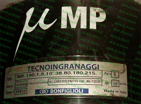 Bonfiglioli-190.1.6.10.38.80.180.215 obsolete, replacement MPG1006L0002 price