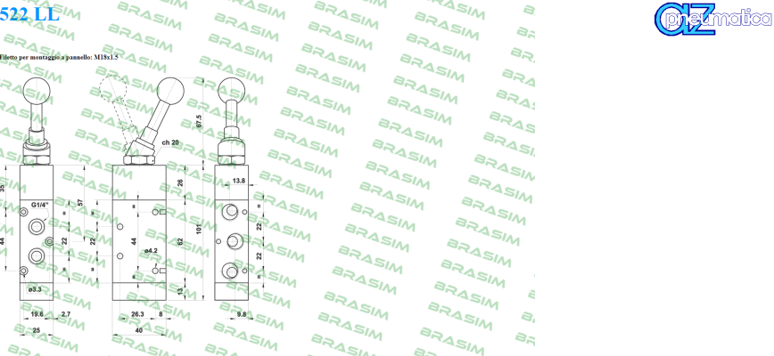 AZ Pneumatica-01.050.4 Type 522 LL, 1/4" price