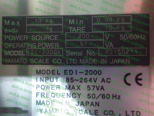 YAMATO-EDI-2000A, S/N:WD150211, price