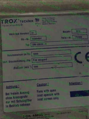 Trox Technik-DRH 630/25-6 - obsolete ,replaced by  DRVF 630/30- 8 price