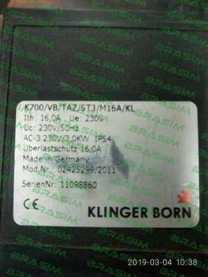 Klinger Born-K700/VB/TAZ/ST3/KA3/M16,0A/KL price