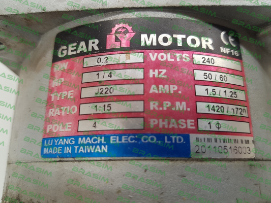 Luyang Gear Motor-J220-200-15-CE2-G3 price