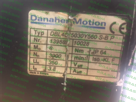 Danaher Motion-DBL4-0750-30-Y-560S-BP price