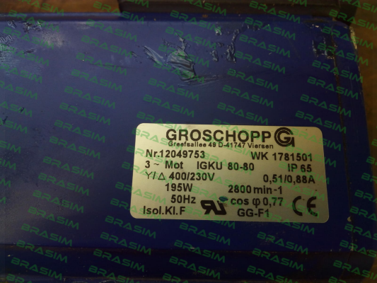 Groschopp-IGKU80-80/VE31-K-R-31 (10:1) price