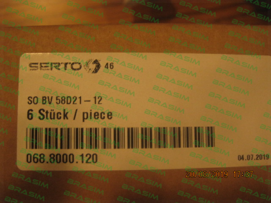 Serto-P/N: 068.8000.120, Type: SO BV 58D21-12 price