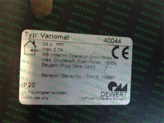 DEWERT-Variomat 40044 price