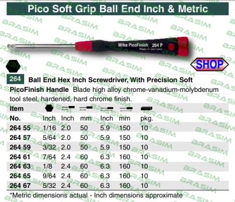 Wiha-26457 ( 5/64") price