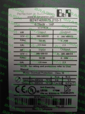 Br Automation-8I74T400075.010-1 price