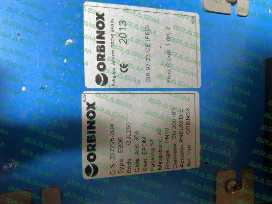 Orbinox-EPDM gasket for  EB06 (PN 10 DN 200) OS 237225-004 price