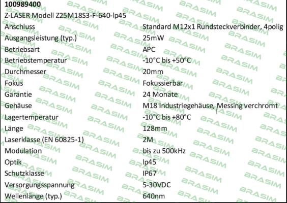 Z-LASER-Z25M18S3-F-640-lp45 price