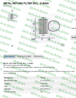 MAHLE-KX 49 DRG 60 price