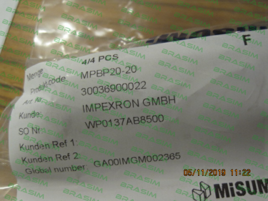 Misumi-MPBP20-20 price