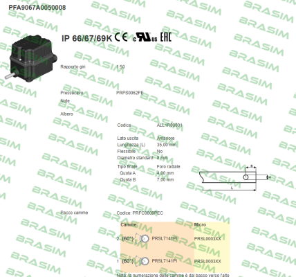 Ter Tecno Elettrica Ravasi-PFA9067A0050008 price