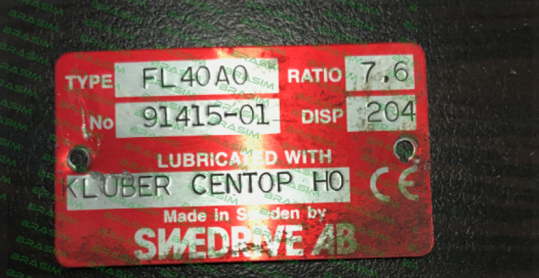 Swedrive-Type: FL 40 AO - 0 - 0 - 204 - R price