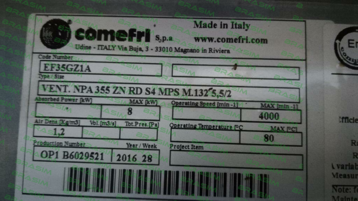 Comefri-NPA 450 ZN RD S4 MPS M.160 15/2 price