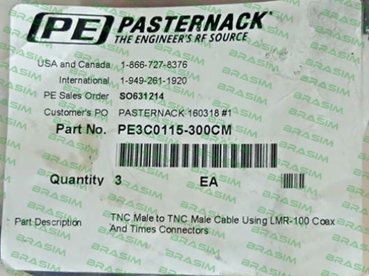 Pasternack-PE3C0115-300CM price