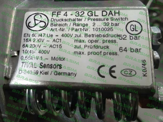 Tival-Sensors-Type: FF4- 32 GL DAH (Art.Nr.1010026) price