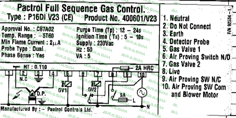 Pactrol-400601/v23 price