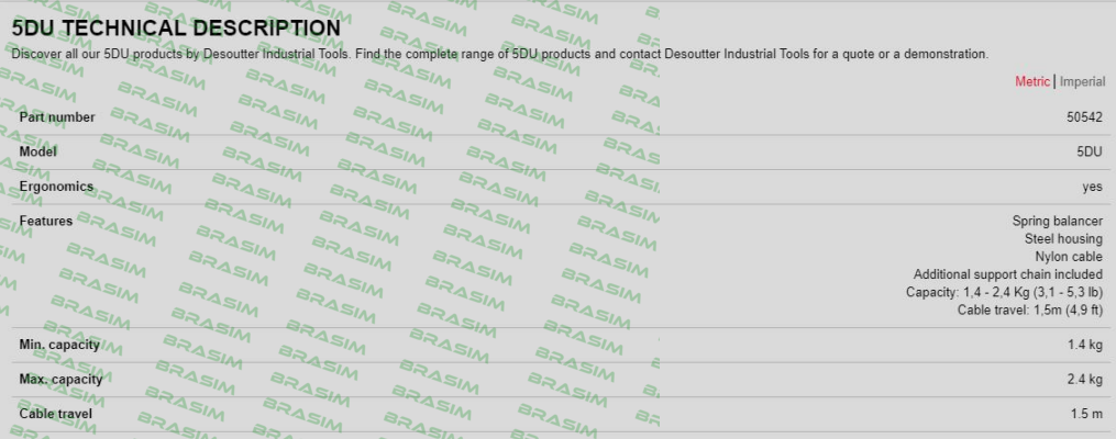 Desoutter-50542, Type: 5DU price