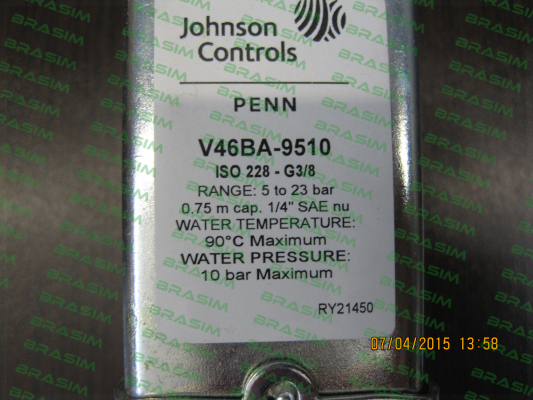 Johnson Controls-V46BA-9510  price