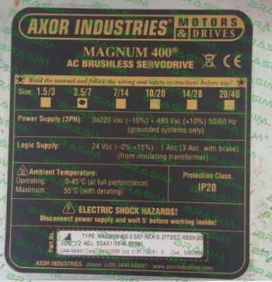 Axor Industries-MAGNUM 400 old code / new code 93811310 price