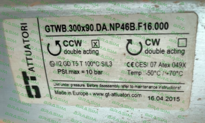 GT Attuatori-GTWB.300x90.DA.NP46B.F16.000 price