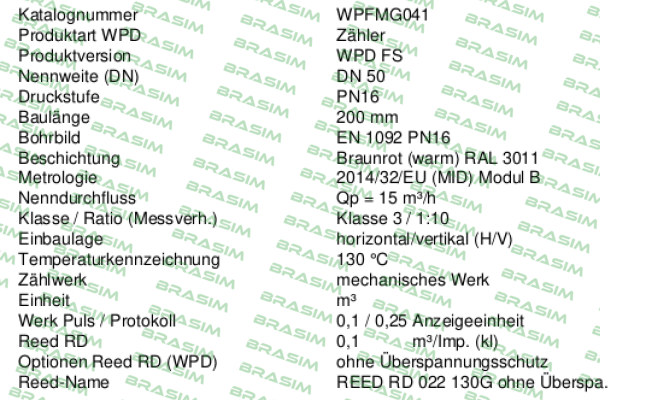 Sensus-WPFMG04A price