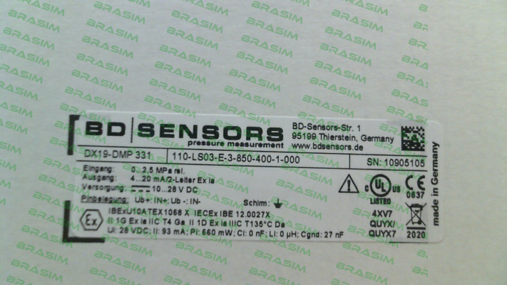 Bd Sensors-110-LS03-E-3-850-400-1-000 price