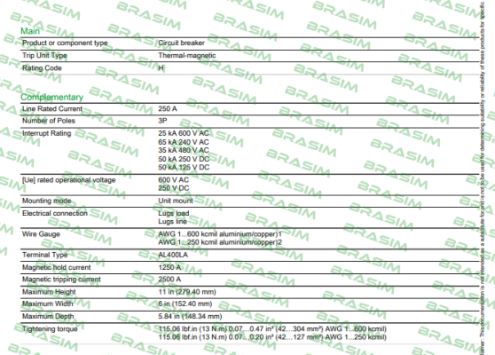 Square D (Schneider Electric)-LHL36250 price